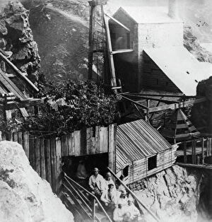 St Just in Penwith Collection: The third Royal Party descends the inclined shaft, Botallack Mine, St Just in Penwith, Cornwall