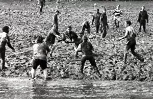 Images Dated 2nd December 2019: Rugby in the Mud, Lerryn, St Veep, Cornwall. March 1993