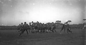 Images Dated 12th July 2016: Rugby Union match, Redruth, Cornwall. 10th October 1912