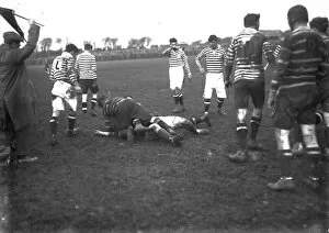 Images Dated 12th July 2016: Rugby Union match, Redruth, Cornwall. Around 1919
