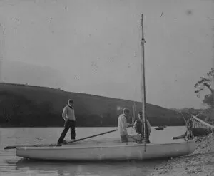 Images Dated 8th April 2019: Small leisure yacht, Coombe, Kea, Cornwall. Early 1900s