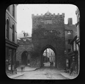 Images Dated 18th October 2018: South Gate, Southgate Street, Launceston, Cornwall. 1894