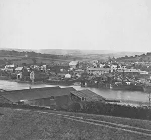 Images Dated 11th October 2018: South view over town and river, Wadebridge, Cornwall. Probably 1880s