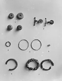 St Merryn Collection: Spindle whorls, Iron Age brooches and various rings from the Iron Age cemetery at Harlyn Bay