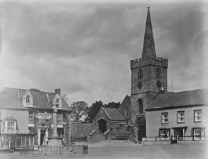 Images Dated 1st April 2019: The Square and church, Churchtown, St Keverne, Cornwall. After 1920