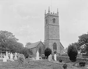 Crowan Collection: St Crewennas Church, Crowan, Cornwall. Probably around 1900