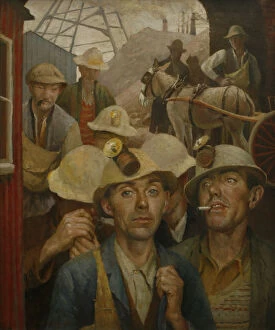 Fine Art Collection: St Just Tin Miners, Harold Harvey (1874-1941)