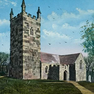Landewednack Collection: St Wynwallow Church, Church Cove, Landewednack, Cornwall. 1880s