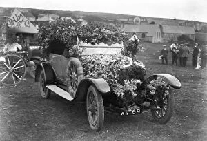 Transport Collection: Standard car that won first prize for a decorated motor. Cornwall. 1923