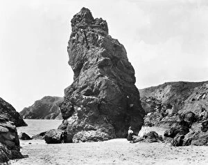 Images Dated 4th September 2017: Steeple Rock, Kynance Cove, Landewednack, Cornwall. 1899