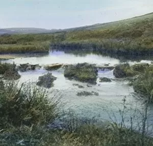 Bodmin Collection: Stream leading to Dozmary Pool, Bodmin Moor, Cornwall. 1920s