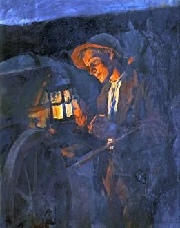 Fine Art Collection: Study for the carter in The Lighting Up Time, Stanhope Forbes (1857-1947)