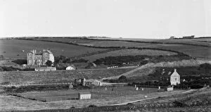 Images Dated 12th July 2016: Tennis courts, Perranporth, Cornwall. Early 1900s