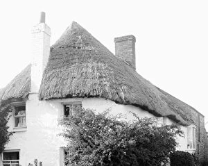 Ruan Minor Collection: Thatched Cottage at Treworder Wollas, Ruan Minor, Cornwall. 1900