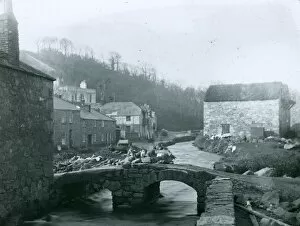 Newlyn Collection: Tolcarne Bridge, Newlyn, Cornwall. Before 1880