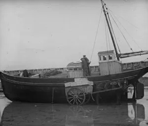 Images Dated 12th December 2019: Transporting flower boxes, Bryher, Isles of Scilly, Cornwall. 1910s