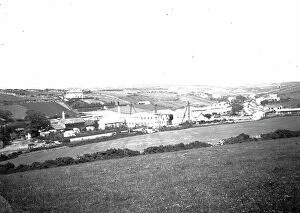 St Just in Penwith Collection: Tregaseal (Tregeseal) and the Foundry from Nancherrow Hill, St Just in Penwith, Cornwall