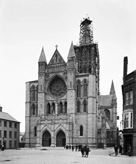Images Dated 24th October 2016: Truro Cathedral under construction, Truro, Cornwall. 29th June 1903