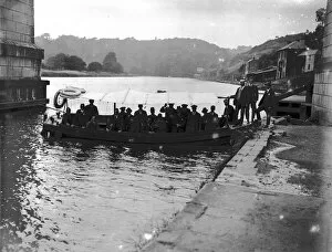 Images Dated 21st May 2019: Truro Fire Brigade outing at Calstock, Cornwall. Early 1900s