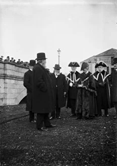 Images Dated 5th September 2016: The Truro town Mayor and others at the opening of Worths Quay, Truro, Cornwall. Possibly 1905
