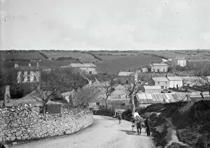 St Just in Penwith Collection: View looking down Nancherrow Hill to Tregaseal (Tregeseal), St Just in Penwith, Cornwall