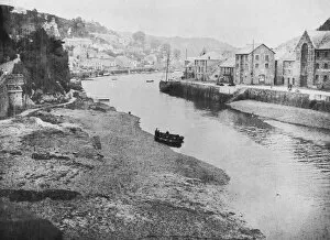 Looe Collection: View up river, Looe, Cornwall. Around 1930