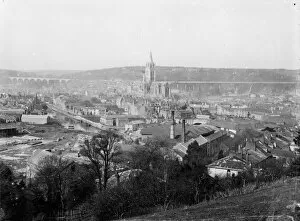 Images Dated 12th July 2016: View of Truro, Cornwall, from Polisco over the city. Between 1905-1910