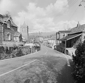 Images Dated 26th March 2019: A view along the village street from the Padstow side, Little Petherick, Cornwall. 1968