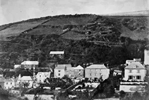 Polperro Collection: The village, Polperro, Cornwall. Probably 1860s-1870s