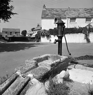 Images Dated 12th April 2018: Village Pump, St Tudy, Cornwall. 1973