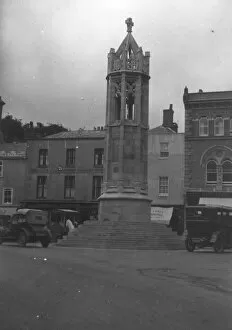 Launceston Collection: War memorial, Town Square, Launceston, Cornwall. 1924