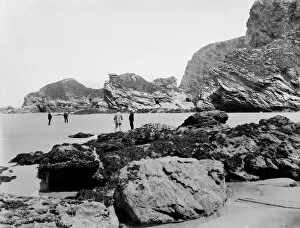 Images Dated 12th December 2016: Watergate Bay from near Florys Island, St Columb Minor, Cornwall. 17th June 1909