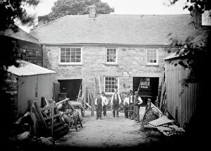 Agriculture Collection: Wheelwright at Trenear, Wendron, Cornwall. Late 1800s