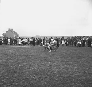 Wrestling Collection: Wrestling match, probably at Newquay, Cornwall. 1964